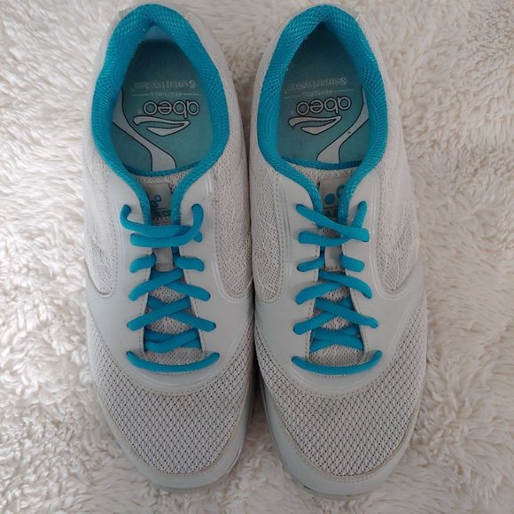 ABEO AEROSYSTEM ASTRA LT GREY AND TEAL SHOES SIZE 9.5 - Picture 3 of 9